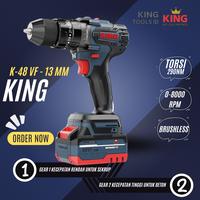 Gambar mesin bor baterai cordless impact 42 volt King Japan - KING 42 BRUSLES dari fishing.umkm undefined 1 Tokopedia