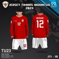 Gambar Setelan Jersey anak kaos sepak bola baju timnas indonesia U23 2024 terbaru lengan panjang - MERAH, 0 dari YourJersey68 undefined 1 Tokopedia
