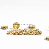 Gambar [50 pcs] Rondel / Spacer / Pembatas Mote Mutiara Cyrstal / Mote Sekat / Sekat Diamond 6mm 8mm Silver Gold - Gold, 6mm dari DELLIA PILONIKA EWRTERTGTYE undefined 2 Tokopedia