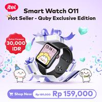 Gambar [Atta Halilintar Exclusive] itel ISW-O11 Official SmartWatch O11 3 Active | Tahan Air 5ATM 100 Mode Olahraga SpO2 Telepon Bluetooth Health Monitor - O11 hitam dari Itel Accessory ID Store undefined 2 Tokopedia