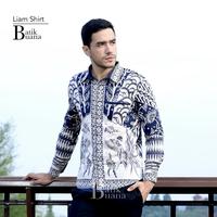 Gambar [batik buana] Liam Shirt - Batik Pria Modern Premium - Batik Couple - Batik Seragam - Set Batik - Batik Kerja Kantor - Atasan Batik Pria - Kemeja Batik Pria - Batik Pria Premium - Baju Batik Stretch - Batik Laki - Batik Cowok - Hem Dewasa Pendek Panjang - Navy BNI - Short, SS / XS dari Batik Buana Wear undefined 2 Tokopedia