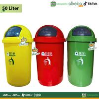 Gambar Tempat Sampah Bulat Bio Earth 50Liter Green Leaf Plastik - Kapasitas 50 Liter Warna Random - Tempat Sampah 2150 dari ALKEBA STORE undefined 1 Tokopedia