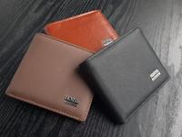 Gambar Dompet Pria Kulit Asli Model Lipat dan Slim dengan 6 Sap Kartu dan 2 Sap Penyimpanan Uang - Hitam dari HL accessorize undefined 1 Tokopedia