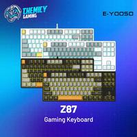 E-YOOSO / EYOOSO Z87 / Z-87 TKL Monochrome Hotswap Mechanical Gaming Keyboard - Blue, Grey White - foto 2