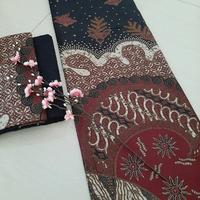 Gambar kain batik printing katun motif sk bunga matahari - Maroon dari batikreynand undefined 2 Tokopedia