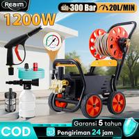 Gambar REAIM Jet Cleaner 300Bar 1200W - Mesin Steam Cuci Motor & Mobil | Dilengkapi Pengukur Tekanan!  Tekanan Tinggi, Hasil Maksimal! Cocok untuk Cuci AC, Motor, Mobil & Lantai | Hemat Air, Tenaga & Waktu! dari LogamMyth undefined 1 Tokopedia