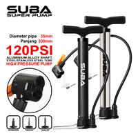Gambar Pompa Sepeda SUBA Super Pump 120 Psi - Bicycle Mini Pump Presta, Schrader, Dunlop - A110 Black dari Duta Kalasuba Nusantara undefined 1 Tokopedia