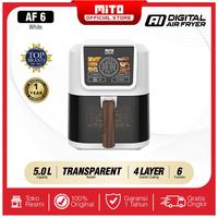 Gambar Smart Artificial Intelligence Air Fryer Mito AF 6 AI 5 Liter Waktu Suhu Otomatis Low Watt Goreng Tanpa Minyak Digital - AF 6, KADO EXTRA dari Toko Lima_NEW undefined 3 Tokopedia