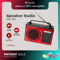 Gambar ADVANCE Radio RBS-805 FM / AM / SW1 / SW2 4 Band Speaker Radio - Baterai atau listrik / Speaker Jadul Radio/ Radio Jadul Portable /Rdio Mini radio  jadul 90 nasional - Silver dari advancetopstore undefined 1 Tokopedia