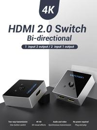 Gambar VENTION HDMI SWITCHER 2 in 1 out / 1 in 2 out Backward Support - AFL dari Techno Computer Bali undefined 2 Tokopedia