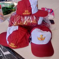 Gambar 10 biji Topi SD Bordir samping SD NEGERI Topi putih merah harga grosir per 10 pcs dari boykotgrup undefined 4 Tokopedia