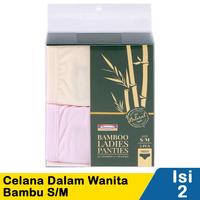 Gambar Indomaret Celana Dalam Wanita Bambu 2'S Bamboo Ladies Panties S/M Isi 2 Pcs Natural 90% Bambu 5% Spandex Cewek Pendek Cantik Lembut - S/M dari F.U.S Store undefined 1 Tokopedia