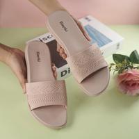 Gambar Sandal Selop Santai harian Motif Rajut Bahan Full Karet Tidak Licin Anti Slip Sendal Wanita - hitam, 37 dari ESDIEF STORE undefined 4 Tokopedia