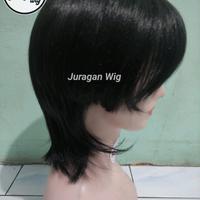 Gambar Wig Pria Korea Model Wolfcut Rambut Mullet Pendek - Dark Brown, standar dari Juragan Wig undefined 3 Tokopedia