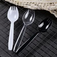 Gambar Sendok Dan Garpu 2in1 Sendok Plastik Garpu Plastik Sendok Spork - Perpack isi 25pcs hitam dari anekaplastik777 undefined 1 Tokopedia