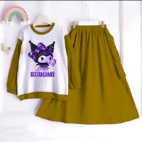 Gambar AL-Azzam - Kuromi set kids wanita rok+atasan setelan terbaru terlaris bahan crinkle - lilac, size 4 dari Al-Azzam Store undefined 4 Tokopedia