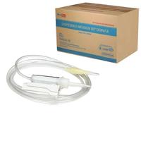 Gambar OneMed Infusion Set Dewasa Selang Infus 21G x 1/2 dengan Komponen Kuning Hijau Steril Sekali Pakai untuk Penggunaan Spesifik Fleksibel 150 cm & Roller Clamp dari Diavors Medika undefined 5 Tokopedia