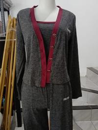 Gambar Baju wanita One Set import PREMIUM - ABU-ABU dari Pilea Luxury Store undefined 1 Tokopedia