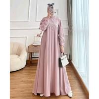 Gambar Dresses ( M/L/XL/XXL ) AGHNIA MAXI DRESS LEBARAN CERUTTY KOMBINASI PESTA ELEGAN DEWASA WARNA MARON NAVY DUSTY PINK SAGE PLUM WARDAH MURAH DAN SIMPLE  Minimalist Mesin Dicuci Pas Ceruty Maroon Muslim Panjang Wanita Kondangan arab exclusive baj syar'i gamis - maron, M dari oncax store undefined 3 Tokopedia