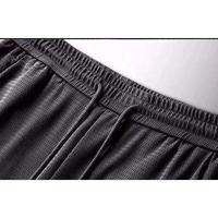 Gambar Men's Hollow Out Ice Silk Pants Mesh Breathable Casual Thin Quick Dry Pant Loose Elastic Beam Feet Pants Sports Fitness Trousers dari PANPANG SUKUN TERRRBARRRU undefined 4 Tokopedia