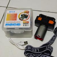 Gambar Senter Kepala Zoom Teleskopic 100 Watt  BYZ 777 Cahaya Putih Isi Ulang Cas USB Type-C headlamp Zoom LED Fokus Penerangan Outdoor - Zoom BYZ 777 putih dari Deuwa Center undefined 2 Tokopedia