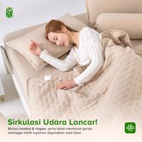 Gambar RAJA Selimut Saja Korean Style Warna Polos Halus & Lembut Kain Microtex / Bedcover Only 120x200 160x200 180x200 - CREAM, 120X200CM  dari Raja Karpet_NEW undefined 4 Tokopedia