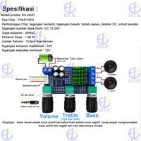 Gambar EELIC MDL-XHM567 Papan amplifier daya audio digital dua saluran daya tinggi papan penyesuaian treble dan bass 2x80w tegangan sumber daya listrik dc 12-24v dengan tipe chip TPA3116D2 dari EELIC_NEW undefined 2 Tokopedia