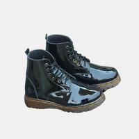 Gambar Sepatu Docmart Wanita Boots Kulit Asli Mengkilap Tinggi Casual Women Shoes Fashion Hitam - HITAM, 40 dari Lika Stuff undefined 4 Tokopedia