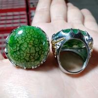 Gambar Cincin Batu Akik Sisik Naga hijau model bulat harga satuan dari Virly aditia gemstone undefined 3 Tokopedia