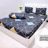 Gambar SPREI Estetik 160X200X20 Satu Set Sarung Bantal Guling Tidur Seprai Homemade Motif Kekinian Terbaru Kotak Hitam Putih Karakter Katun Anti Geser Tidak Luntur Murah Karet Tali King Pink - BLACK SQUARE, No.2 (160x200x20) Queen dari Queen Grosir Sprei undefined 3 Tokopedia