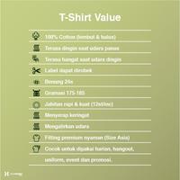 Gambar Kaos Polos Premium Cotton Combed 24 s Lengan Pendek Kaos Atasan Pria Wanita - Hijau Fuji - Kaos Hasby Basic Nyaman Katun Oblong Army Merah Distro Muda - Benhur, XXXL dari Kaos Hasby Basic undefined 3 Tokopedia