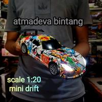 Gambar Mainan Anak Mobil Remot Control RC Mini Drift dengan Nyala Lampu Led dan Batre Cash - Remote, Toys Baterai dari atmadevabintang undefined 4 Tokopedia