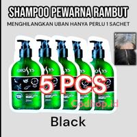 Gambar Paket 5 Pcs Penghilang uban Penghitam rambut sachet 20ml penutup uban berbentuk shampo mudah di gunakan Pewarna cat warna coklat dan Hitam - Black / Hitam, 3 Sachet dari codshop.id undefined 1 Tokopedia