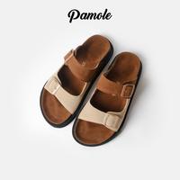 Gambar Pamole - Sandal Wanita Kekinian Sendal Wanita Sandal Flat Wanita - Izara Series Selop Cewek - Coklat Cream, 36 dari Pamole_NEW undefined 1 Tokopedia
