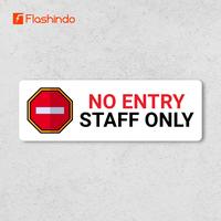 Gambar Banyak Pilihan Warna Signboard Papan Akrilik No Entry Staff Only / Selain Karyawan Di larang Masuk - PUTIH, 8 x 24 cm dari Flashindo Mandiri Sejahtera undefined 1 Tokopedia
