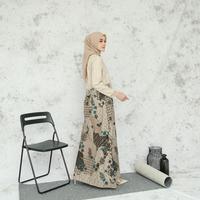 Gambar Gamis wanita Syari NK BATIK Lany Jumbo - cream, M dari NLKM BATIK undefined 3 Tokopedia