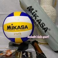 Gambar Satu Set Bola Volly Dengan Net Original Molten dan Mikasa Tali Sling Baja paket Murah outdoor Voli Ball voly Volly Ball - paket bola voli mv2200 jahit mesin, pompa+pentil+jaring+kaoskaki+bola+net dari Industri Bola sport undefined 4 Tokopedia