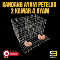 Gambar Kandang Ayam Petelur 2 Kamar isi 4 ayam - Bahan Galvanis Tahan Karat Siap Pakai dari Senang Belanja ID undefined 3 Tokopedia