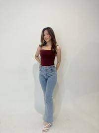Gambar [Lolabae] ELORA Tank Top Bodysuit | Atasan Tank Top Wanita | Spaghetti Strap Top Bodysuit Jersey - Black, S dari Lolabae undefined 5 Tokopedia