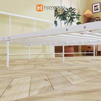 Gambar Homedoki CLASSICBED WHITE  Series / Dipan Tempat Tidur Kai Ranjang Besi /Puith Divan Kasur - 90x200 dari Homedoki Store undefined 4 Tokopedia