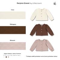 Gambar Littlecrownn - Renjana Oneset | Baju Bahan  Jaguar Embos mix Katun | Oneset Couple Anak Perempuan dan Ibu Kekinian | Oneset Kembaran Ibu dan Anak - Renjana Mahogany, Kids S dari Littlecrownn undefined 4 Tokopedia