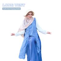 Gambar Ayasha - Outer Long Vest Cardigan - Outer Tunik Katbol Ktun Bordir Atasan Luaran Premium Simpel Elegan Bisa Jumbo Pemium - Ash Brown dari mkomkomkookkkom undefined 5 Tokopedia