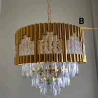 Gambar Good jaya lighting lampu gantung minimalis crystal 40cm import aluminium dari good jaya lighting undefined 4 Tokopedia