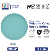 Gambar Onyx Pro, Piring Saji Besar Ceper 14 inch : Melamin, Aman untuk Makanan, Halal, 12143P Rustic Polos - Abu dari Onyx Melamin undefined 1 Tokopedia