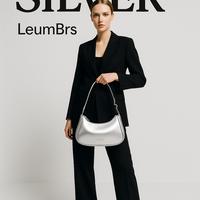Gambar LeumBrs Tas Wanita 2025 Tas Selempang Sling Bag Shoulder Bag Tas Bahu Fashion Terbaru Silver Short Strap Kulit PU Premium Resleting Anti Selop Lapisan Dalam Kain - Midnight Tide dari LeumBrs Tas wanita undefined 5 Tokopedia