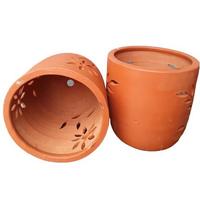 Gambar Pot tanaman bunga anggrek terakota tanah liat diameter 20 tinggi 15 cm Tanaman Putih - D 32 T 50 dari Kasedhiya Pottery_NEW undefined 4 Tokopedia