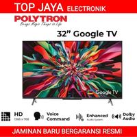 Gambar LED TV POLYTRON 32 INCH SMART GOOGLE TV NEW SERIES GARANSI RESMI - Android TV, DUS Bawaan Pabrik, Tanpa Breket dari topjaya elektronik undefined 1 Tokopedia
