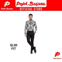 Gambar Pojok Busana Celana Panjang Formal Alisan Slim Fit Pria - Celana Kerja Bahan Cowok Sopan - Grey, 30 dari Pojok Busana Store undefined 5 Tokopedia