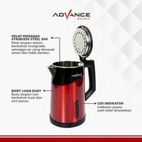 Gambar ADVANCE AK220 Ketel - Ketel Teh Listrik untuk Air Mendidih Filter Baja - Tahan Karat 304 - Food Grade 2.0L 500W - Ketel Air Panas - Hitam dari FAISAL RAHMAT NURYANTO GR5YTYG undefined 4 Tokopedia