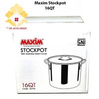 Gambar Maxim Stockpot Stainless + Tutup 8QT / 12QT / 16QT / 20QT | Panci Masak Air Stainless Steel - 16 QT SS P36 dari Toko 58 Makassar undefined 4 Tokopedia